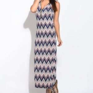 Chevron Maxi Dress